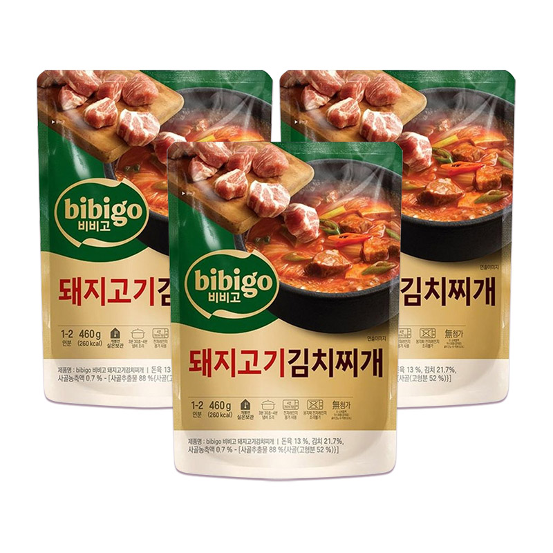 비비고 돼지고기김치찌개 460g x 3개